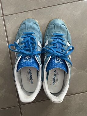 Adidas Gazelle Blue Suede Sneakers